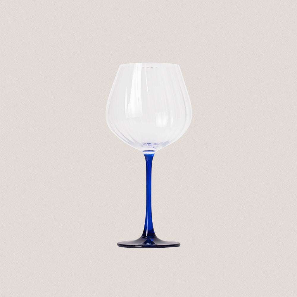 Pack 6 copas tallo azul cobalto