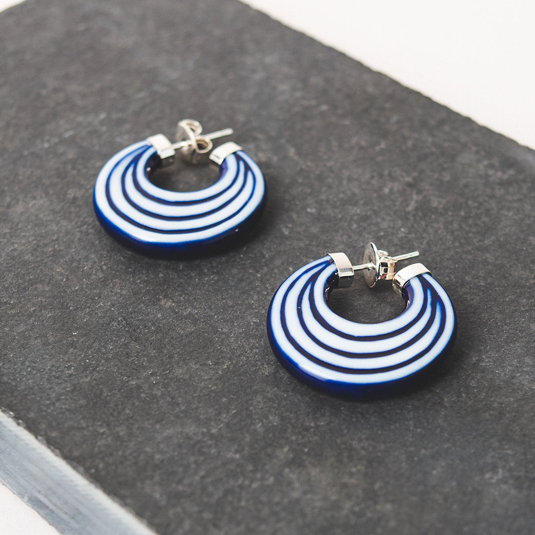 Blue Arracada Earrings Set
