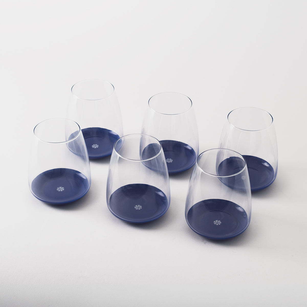 Pack 6 Vasos Fondo Azul