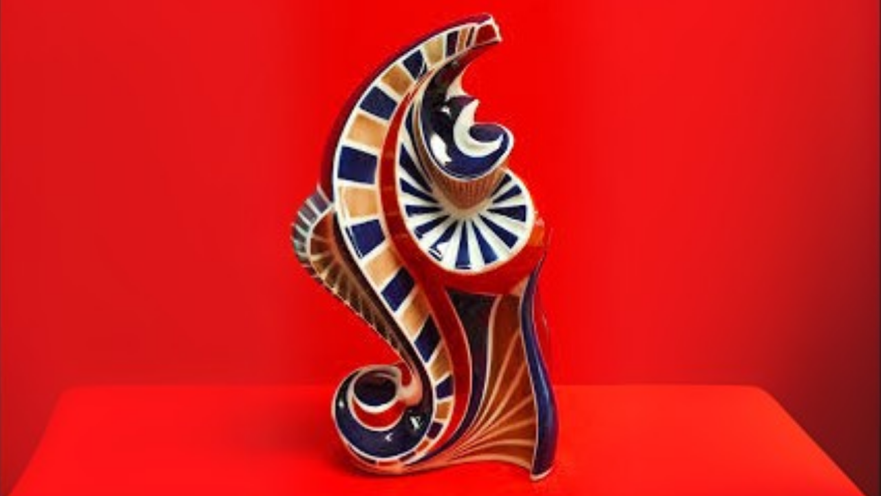 figura voluta de sargadelos, homenaje al arte conocido como barroco gallego que represento en su dia una efervescencia del mundo cultural y artistico